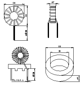 Iron-core (Yellow and white loop) Filter Inductance Series